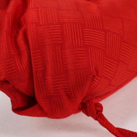 BOTTEGA VENETA Point Hand Bag Nylon 2way Red Gold Auth...